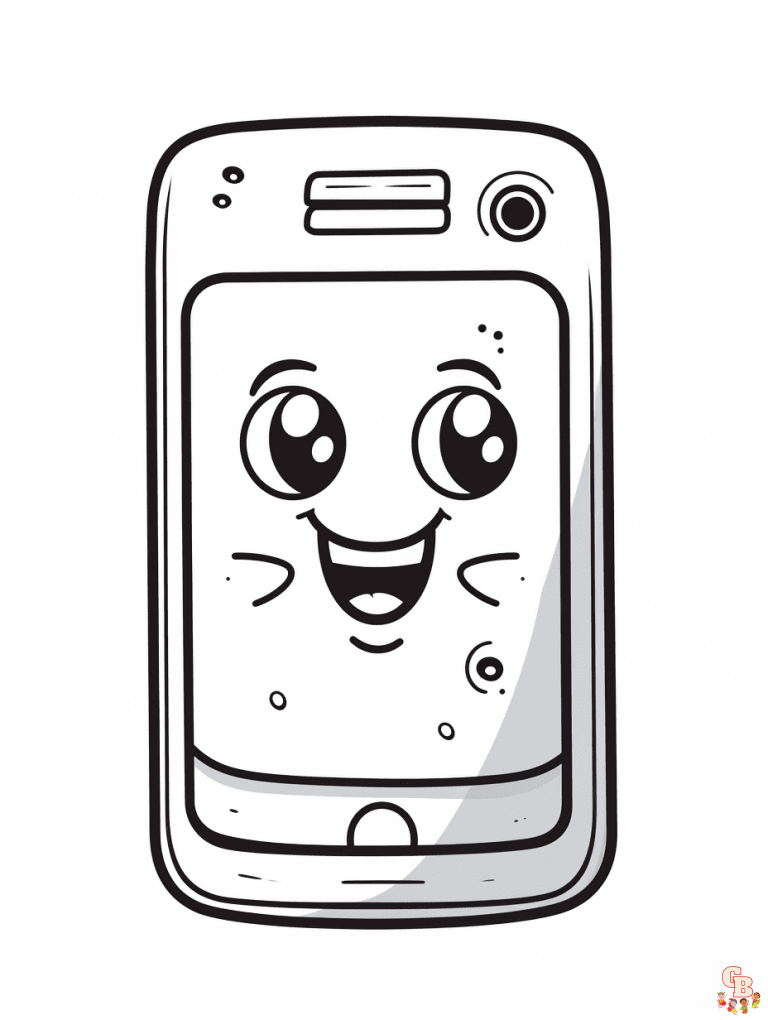 Phone Coloring Pages - Free Printable Sheets for Kids | GBcoloring