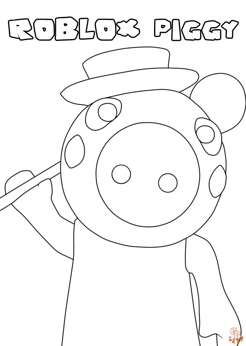 Peppa Páginas para colorir porcos para crianças - GBcolorare