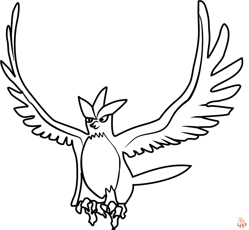 Articuno coloring page  Free Printable Coloring Pages