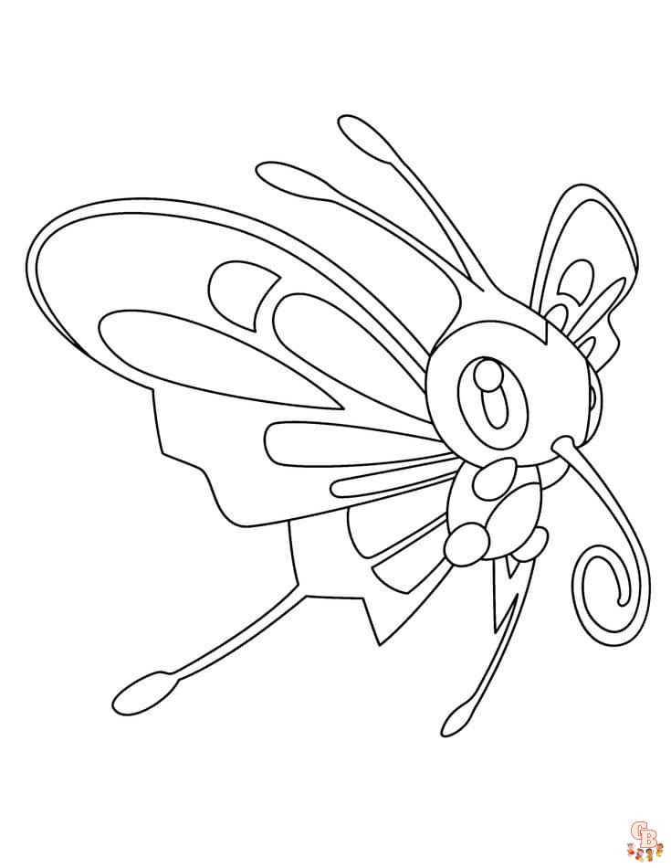 Pokemon Beautifly Coloring Pages: Bring the Magical Butterfly