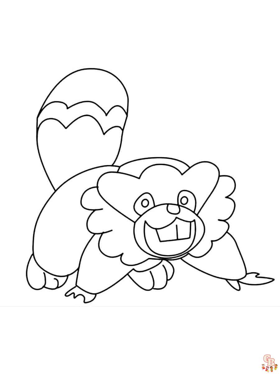 bibarel coloring page easy pokemon