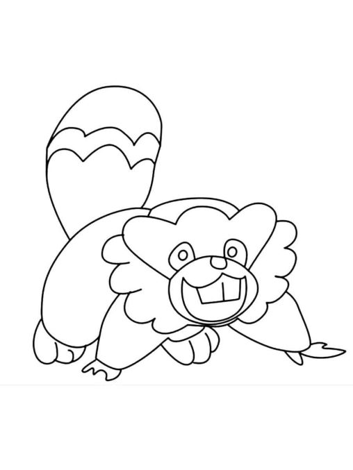 bidoof coloring page template pokemon