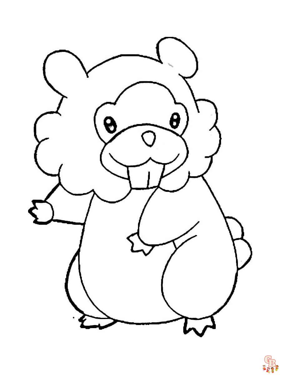 bidoof coloring page pdf pokemon