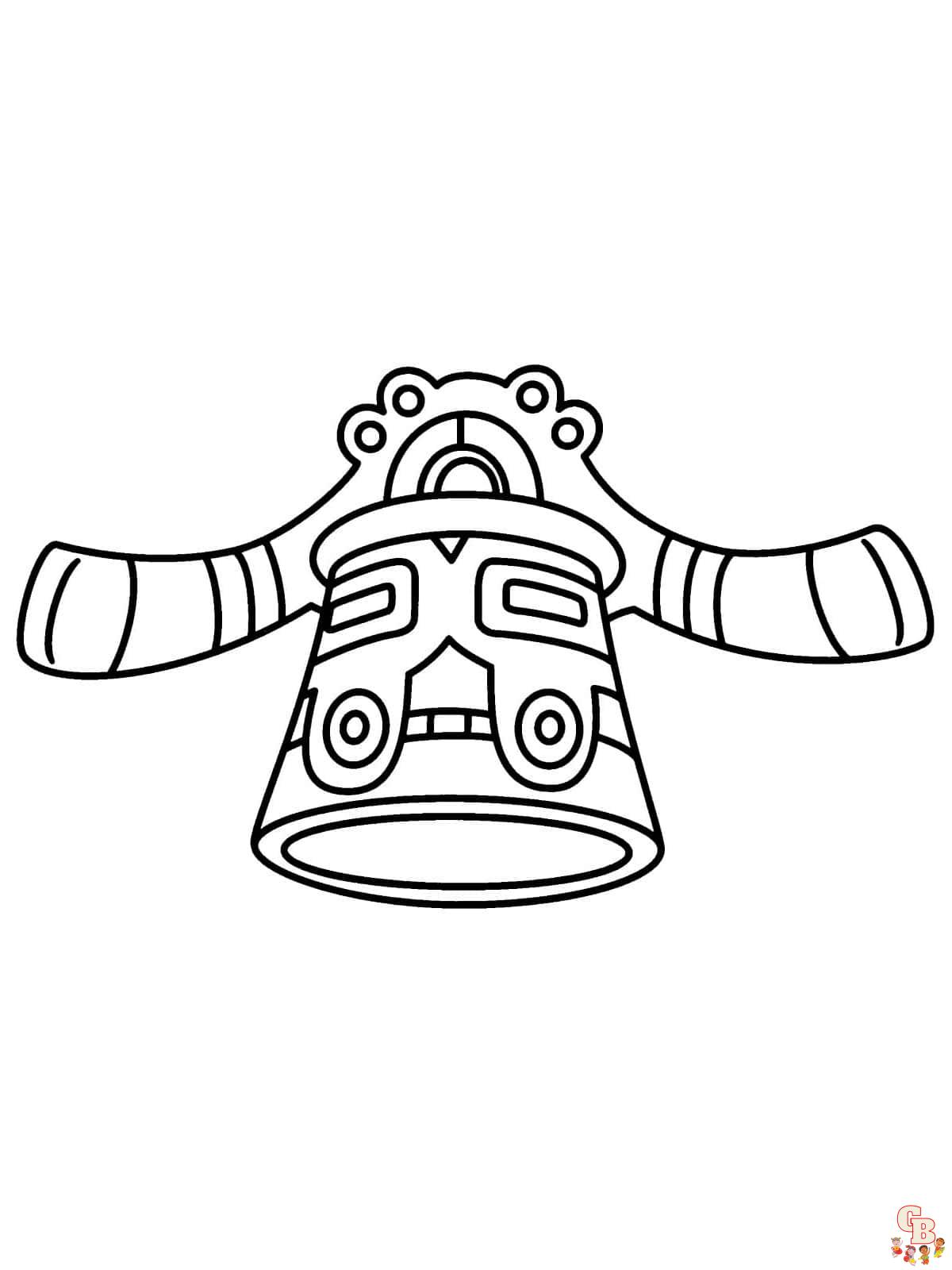 Pokemon Bronzong coloring pages