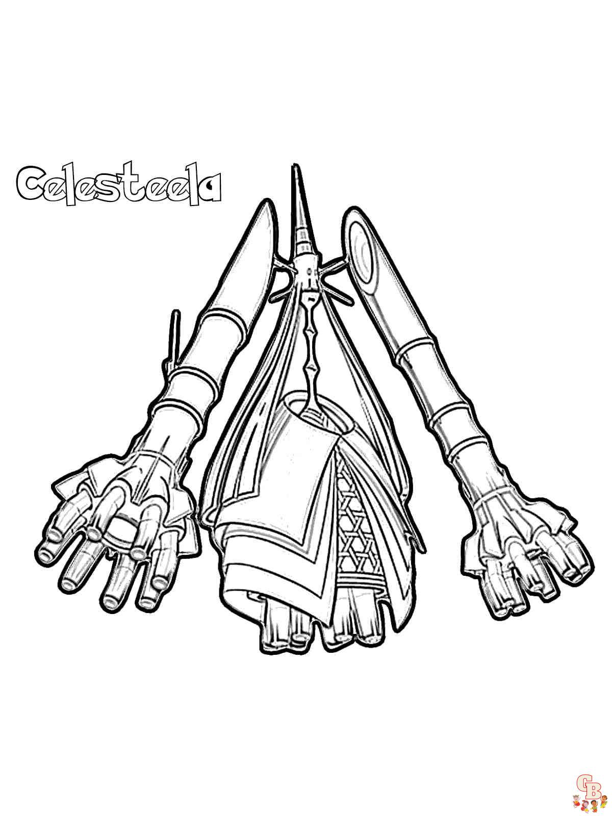 Pokemon Celesteela coloring pages free