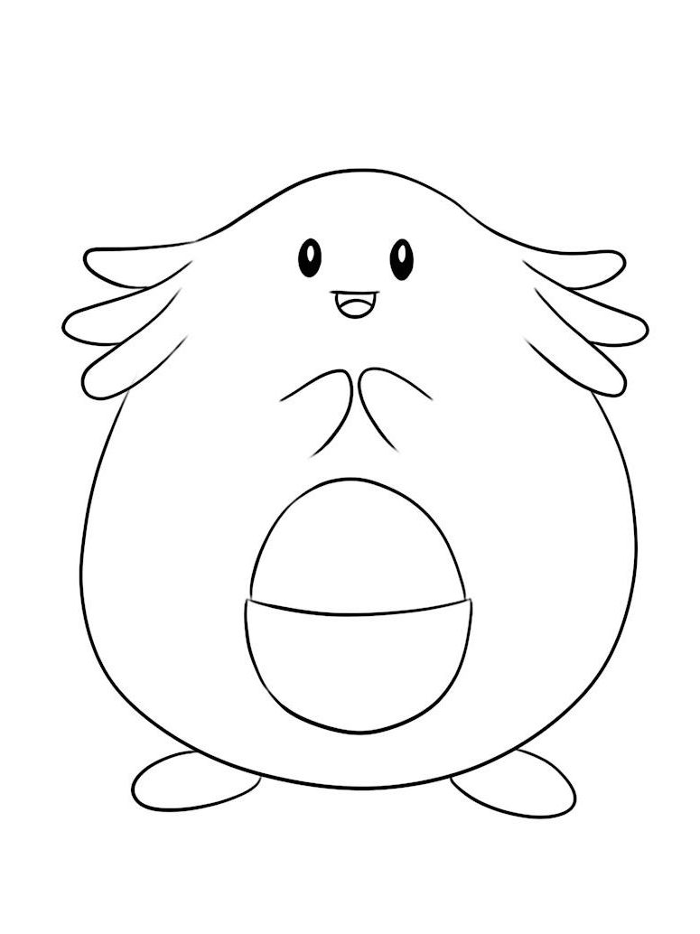 Pokemon Chansey coloring pages 7