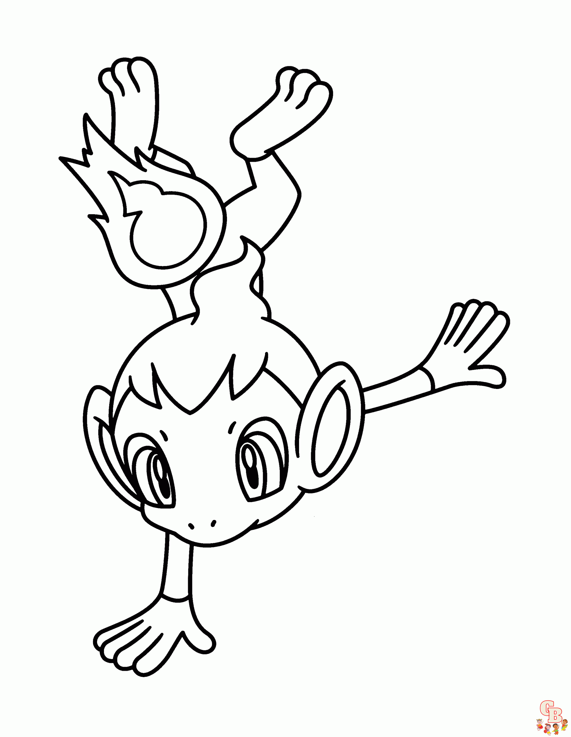 Pokemon Chimchar coloring pages printable free