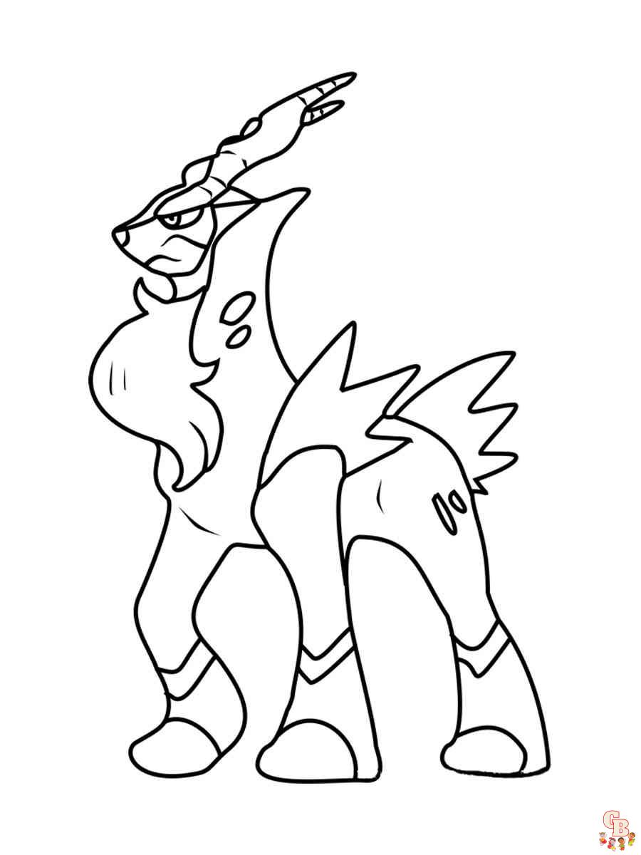 Pokemon Cobalion coloring pages free