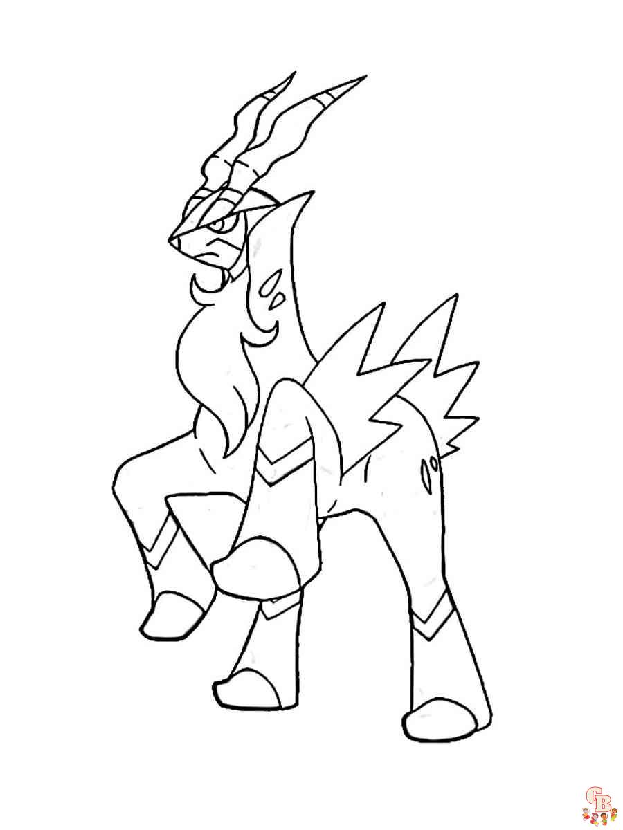 Pokemon Cobalion coloring pages printable free