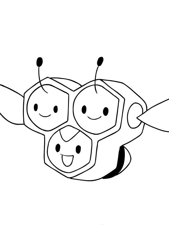 Pokemon Combee coloring pages printable free
