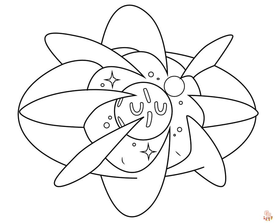 Pokemon Cosmoem Coloring Pages