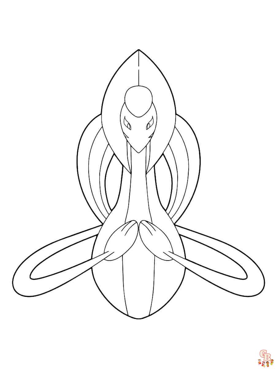 Pokemon Cresselia coloring pages free
