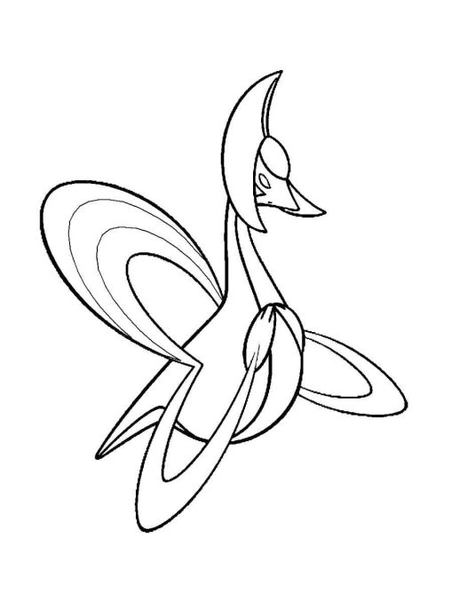 cresselia coloring page transparent png pokemon