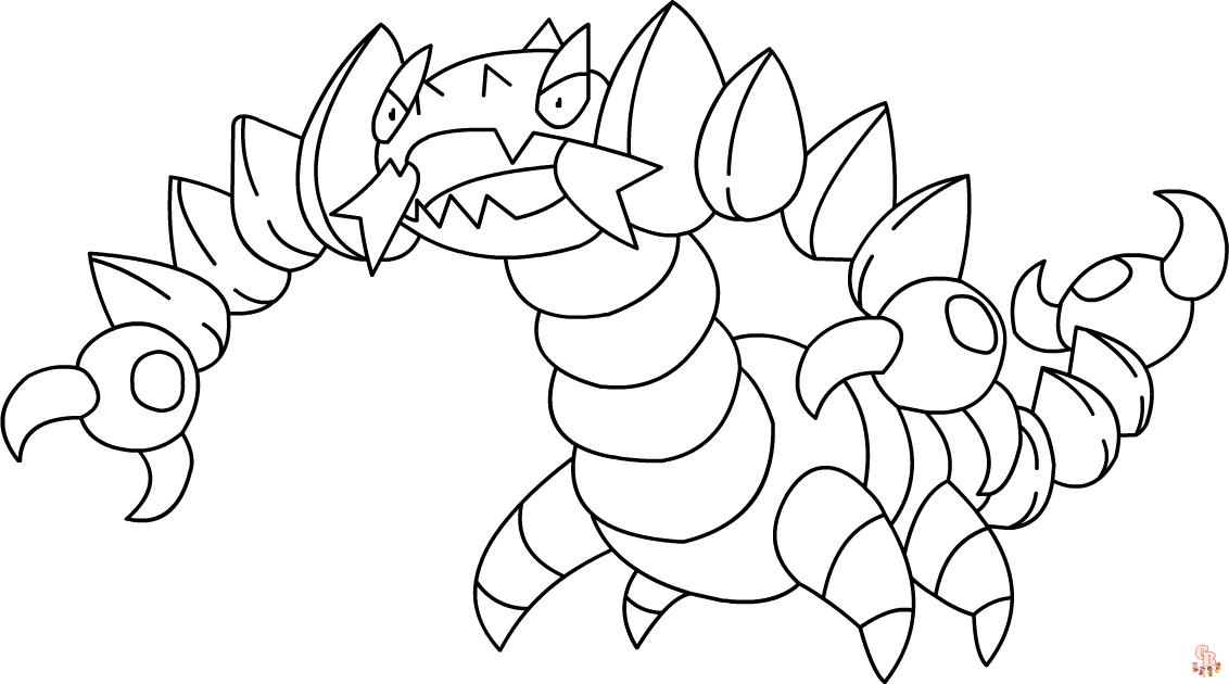 pokemon Páginas para colorir Drapion: atividades divertidas e criativas