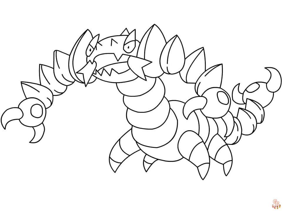 Desenho de Onix de Pokemon para colorir