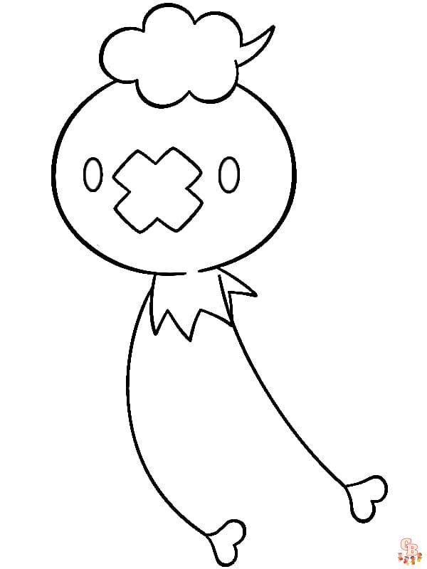 Pokemon Drifloon coloring pages to print