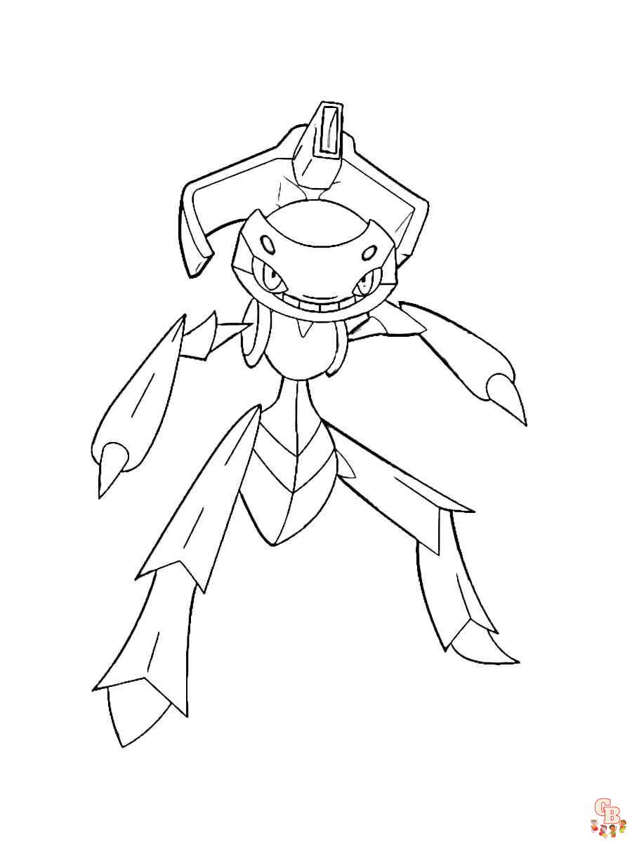 Pokemon Genesect coloring pages printable