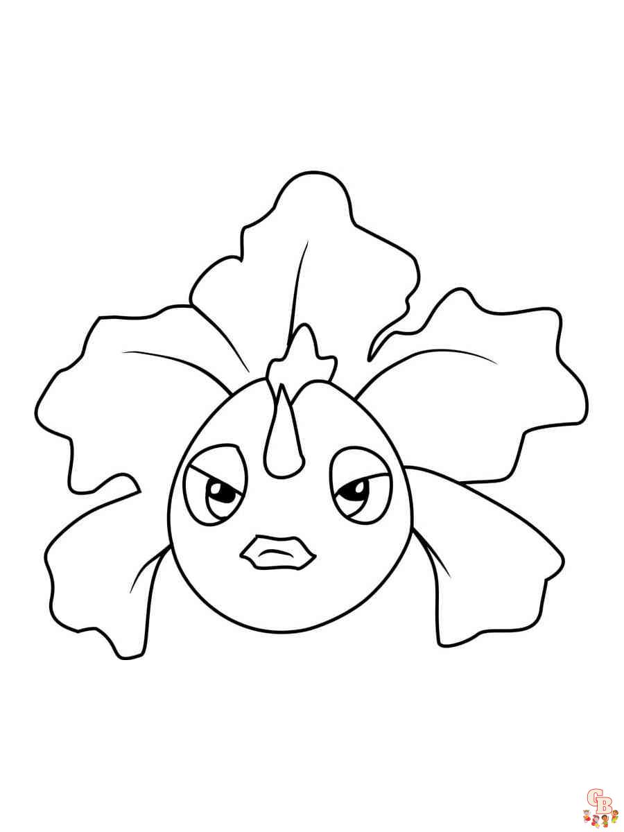 Pokemon Goldeen coloring pages 5