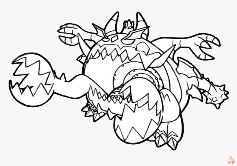 Pokemon Guzzlord coloring pages free