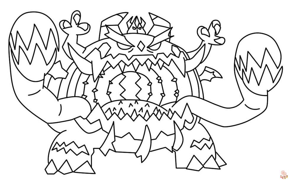 Pokemon Guzzlord coloring pages printable free