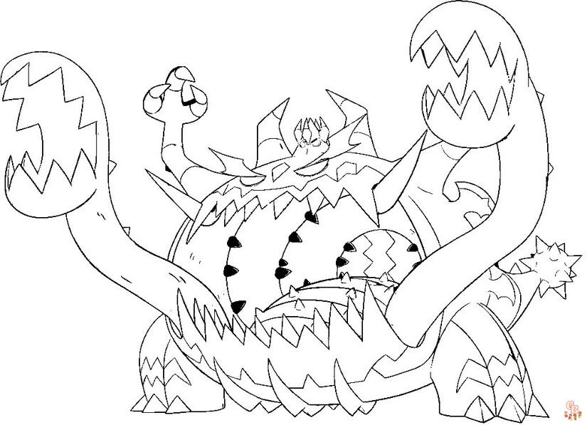 Pokemon Guzzlord coloring pages printable