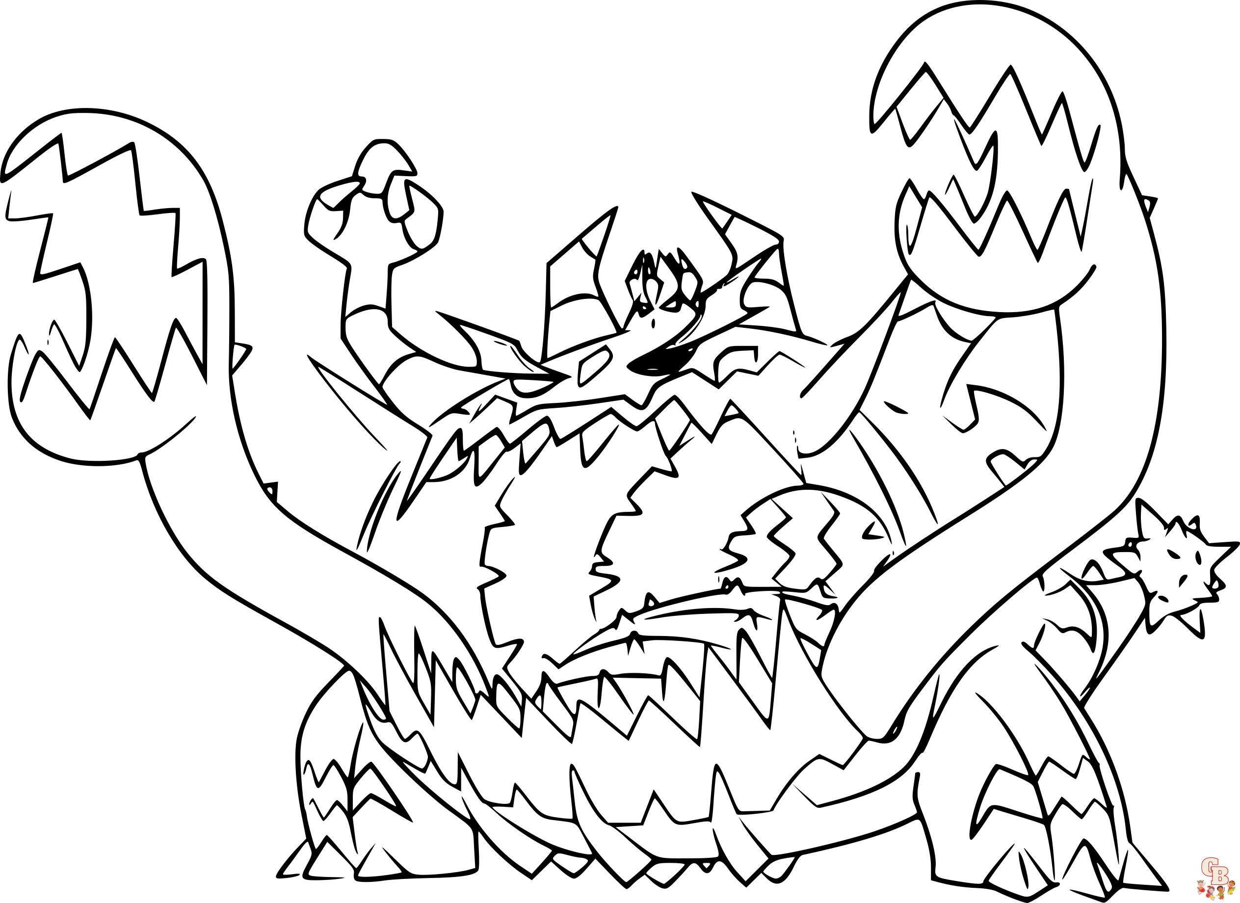Pokemon Guzzlord coloring pages