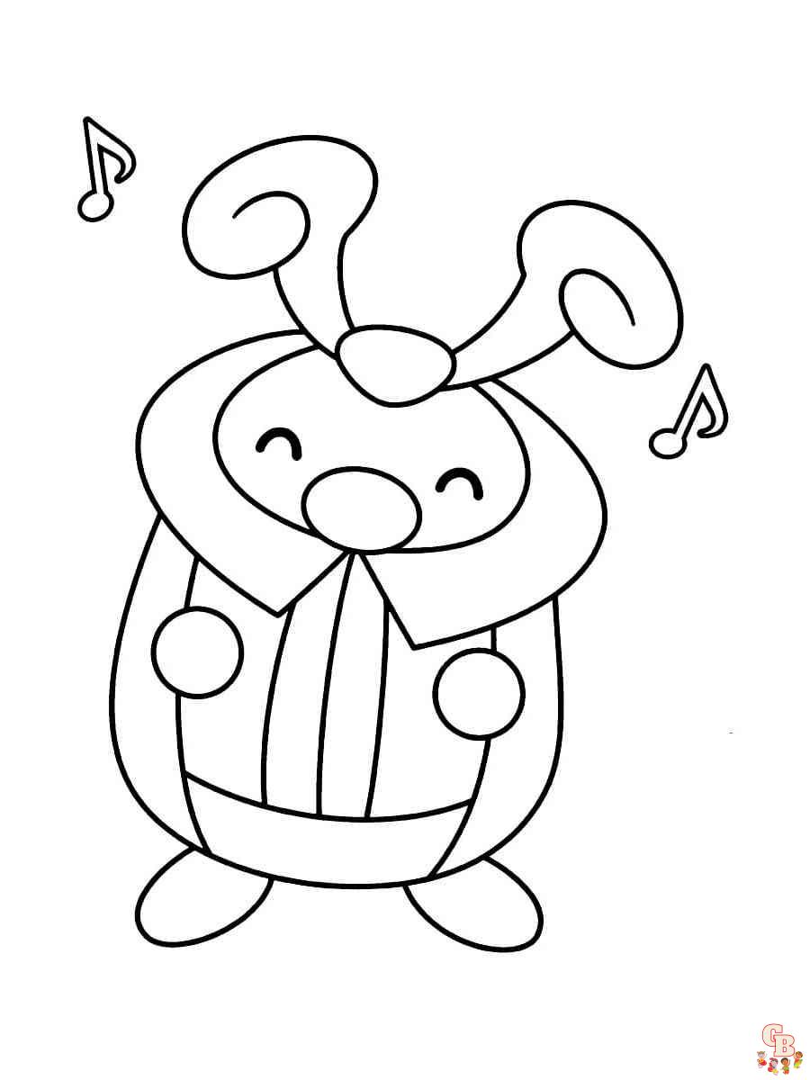 Pokemon Kricketot coloring pages free