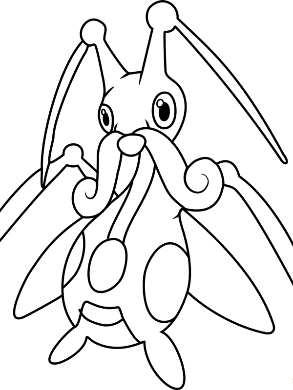Pokemon Kricketune coloring pages to print