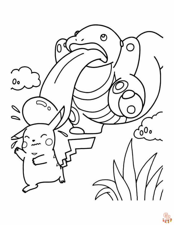 printable lickitung coloring pages pokemon