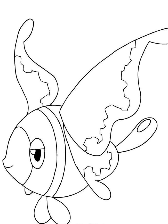 Pokemon Lumineon coloring pages free