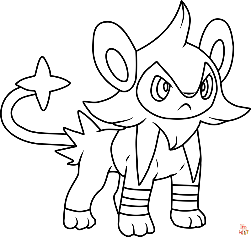 luxio coloring page pdf pokemon