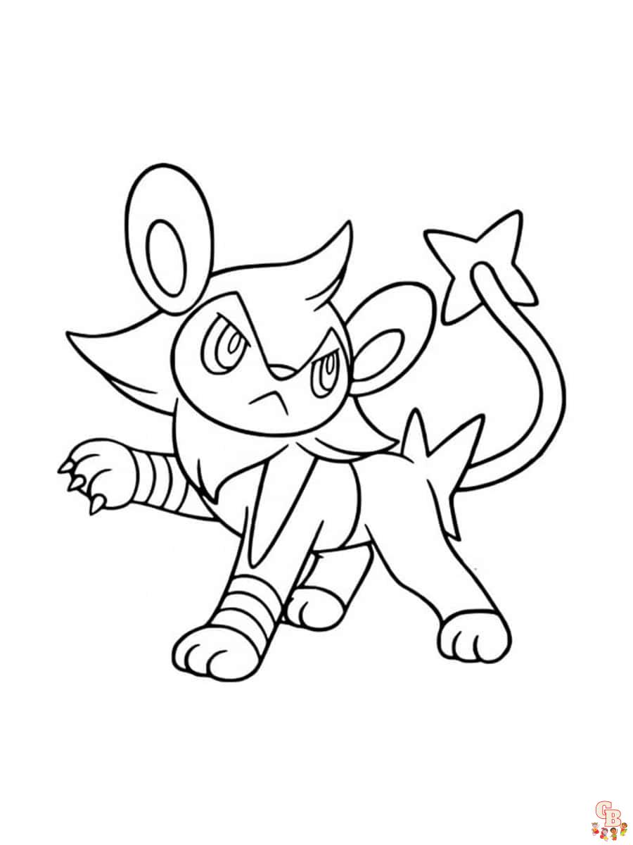 Pokemon Luxio coloring pages