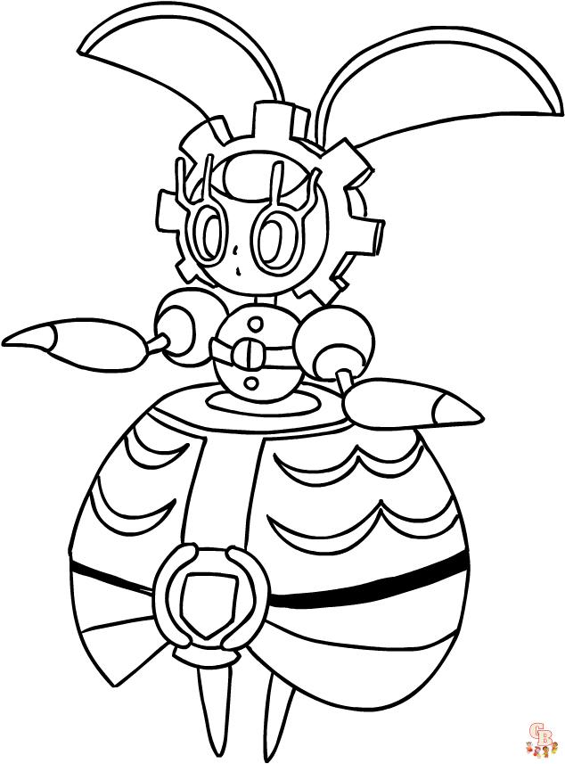 Pokemon Magearna coloring pages free