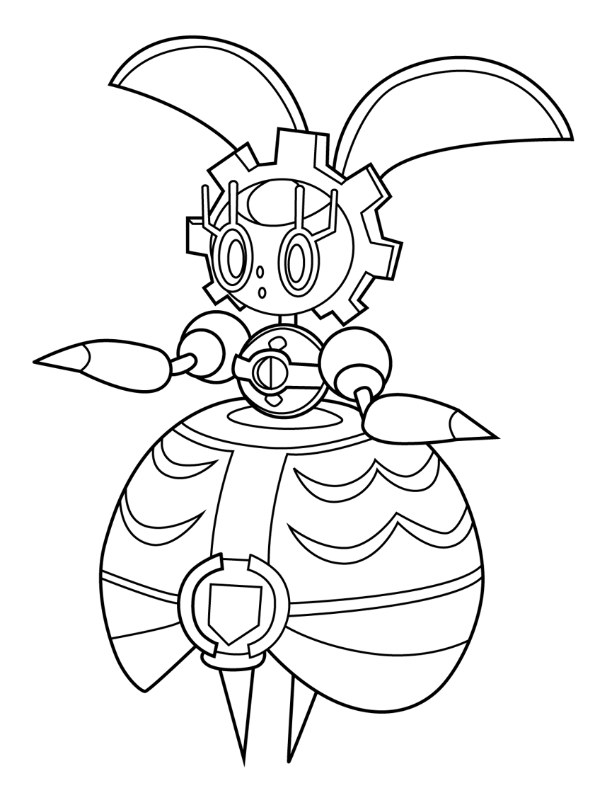 Pokemon Magearna coloring pages printable free