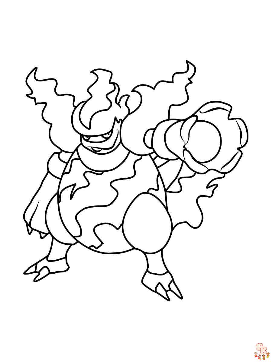 Pokemon Magmortar coloring pages free