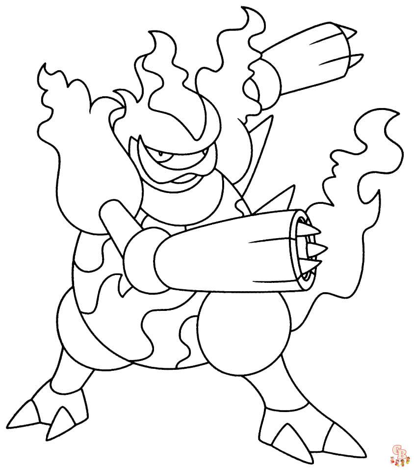 magmortar vs flare on coloring pages