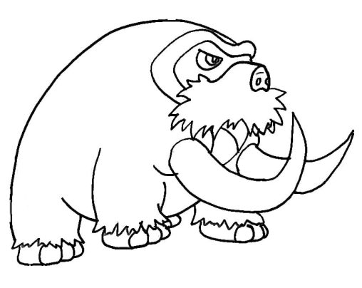 mamoswine coloring pages for kids pokemon