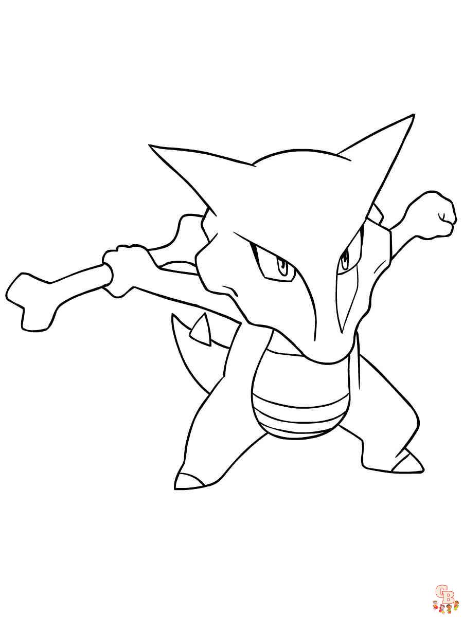 Pokemon Marowak coloring pages 4