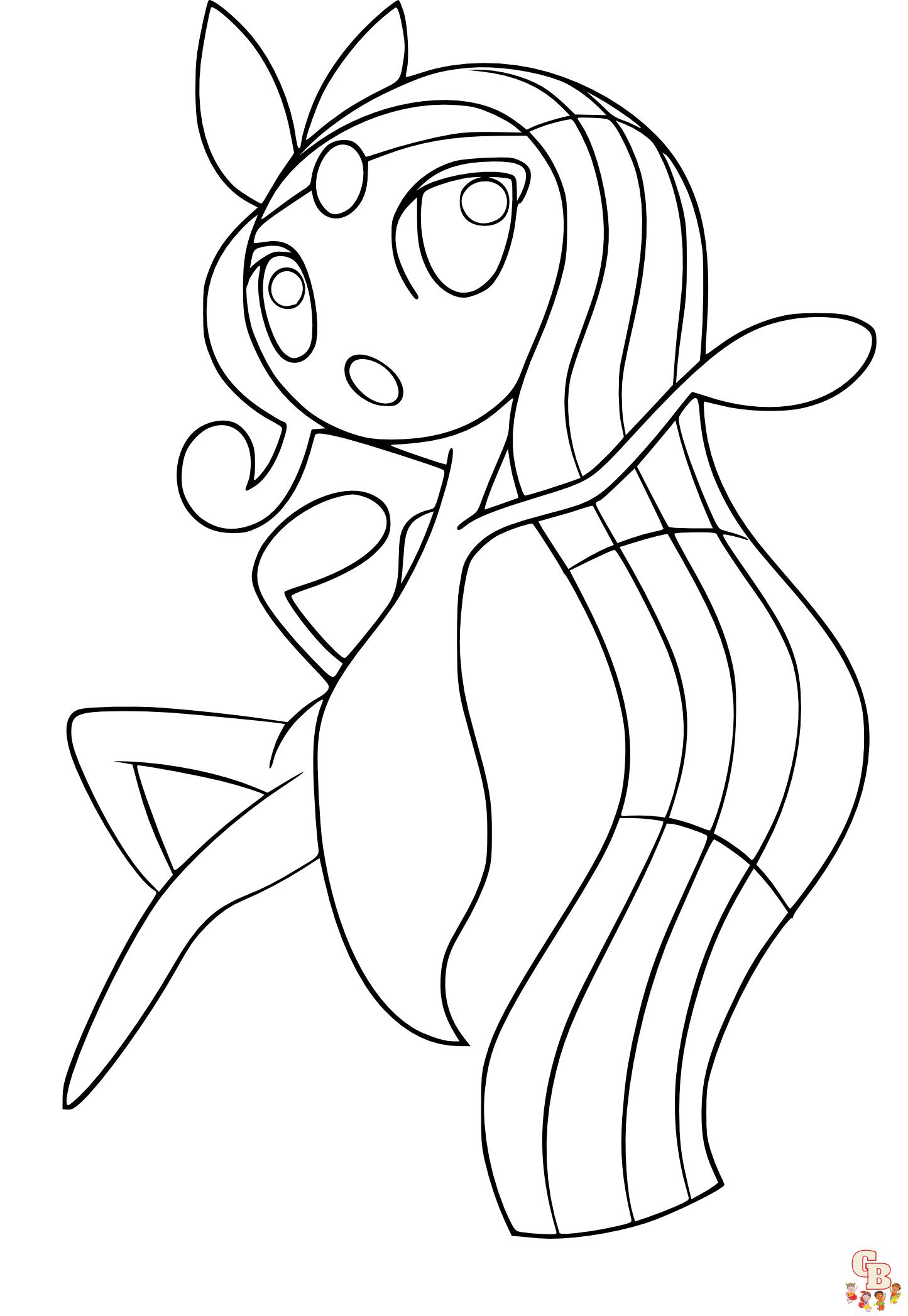 meloetta coloring pages for children pokemon