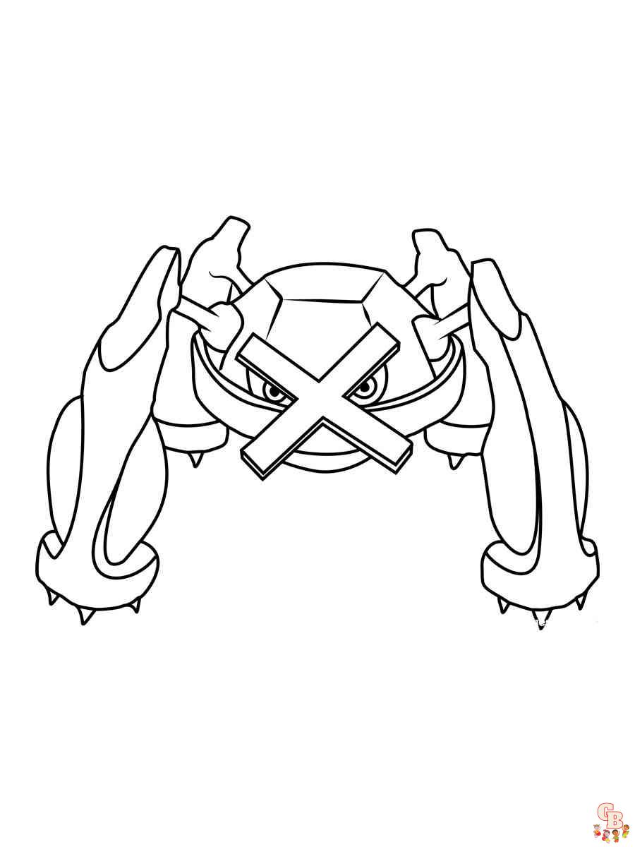 printable coloring pages metagross pokemon