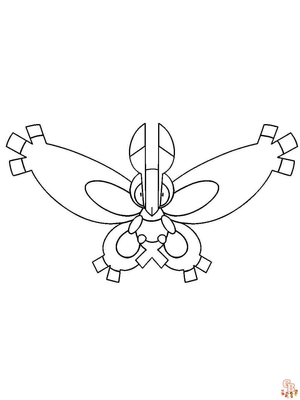 Pokemon Mothim coloring pages printable