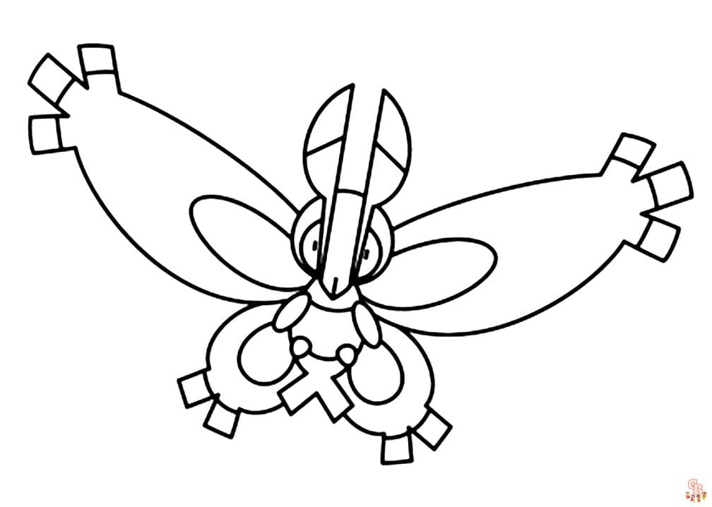 mothim coloring page in pdf pokemon