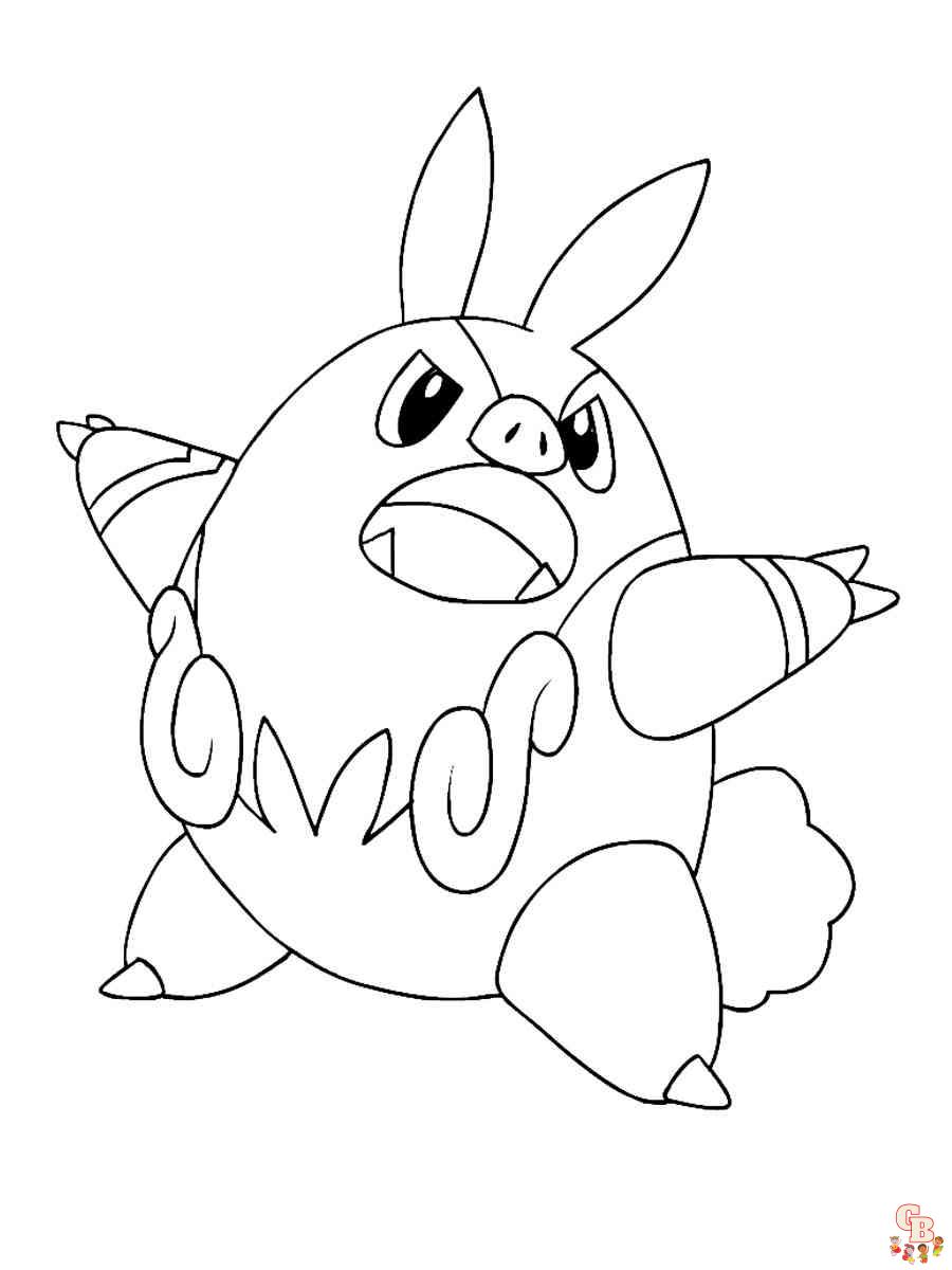 Pokemon Pignite coloring pages printable