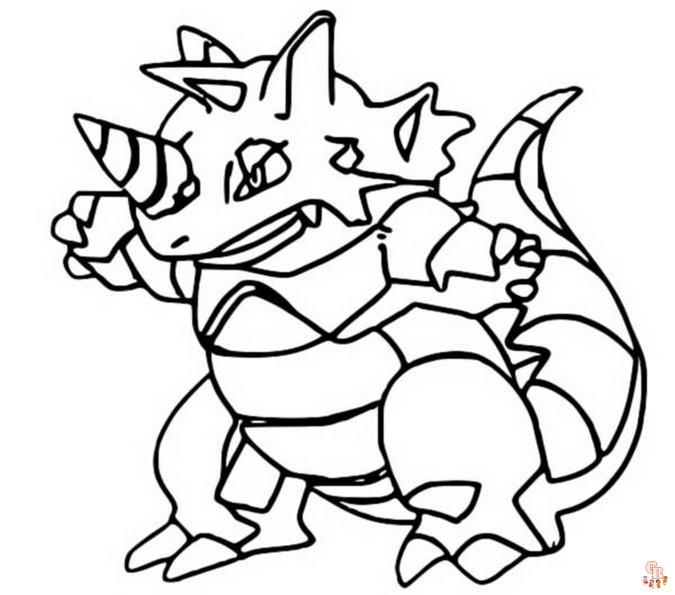 Desenhos para colorir de desenho do pokémon nidoking para colorir  