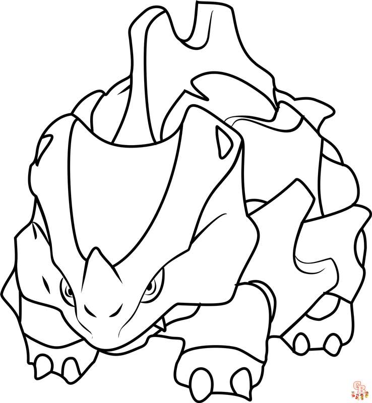 Discover Fun Rhyhorn Coloring Pages for Kids