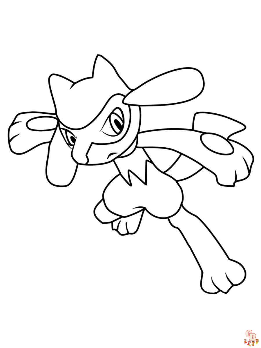 Pokemon Riolu coloring pages