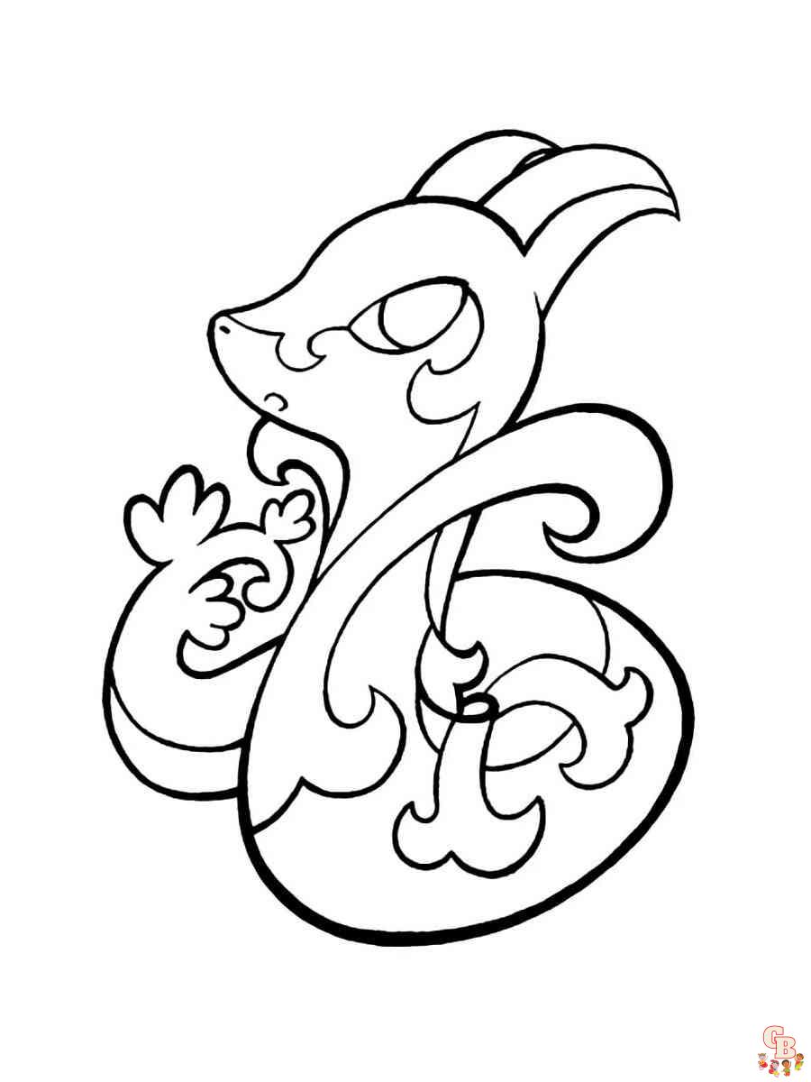 pokemon serperior coloring pages