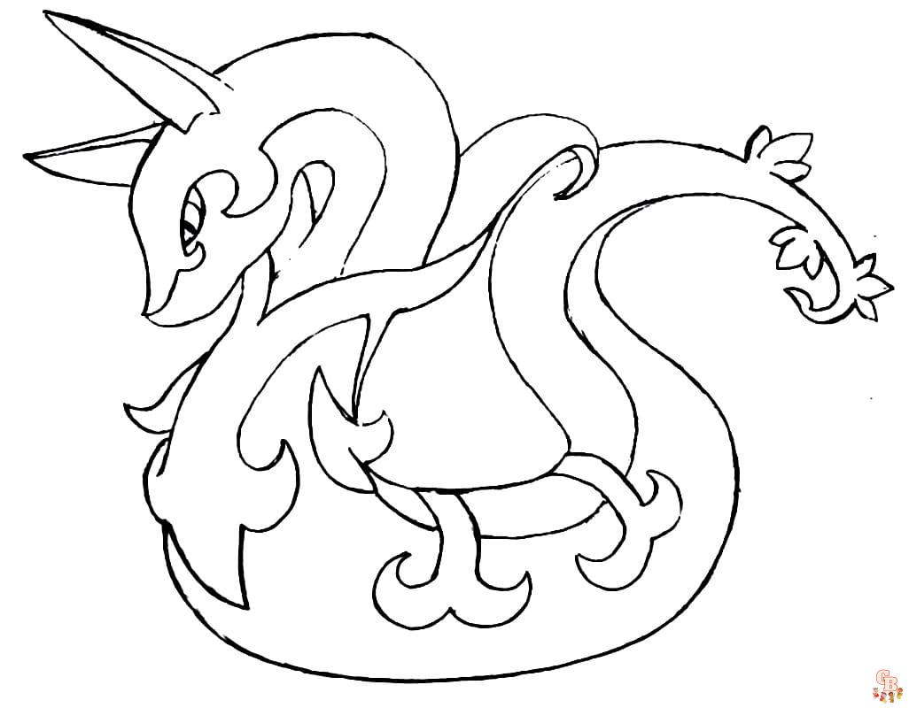 pokemon serperior coloring pages