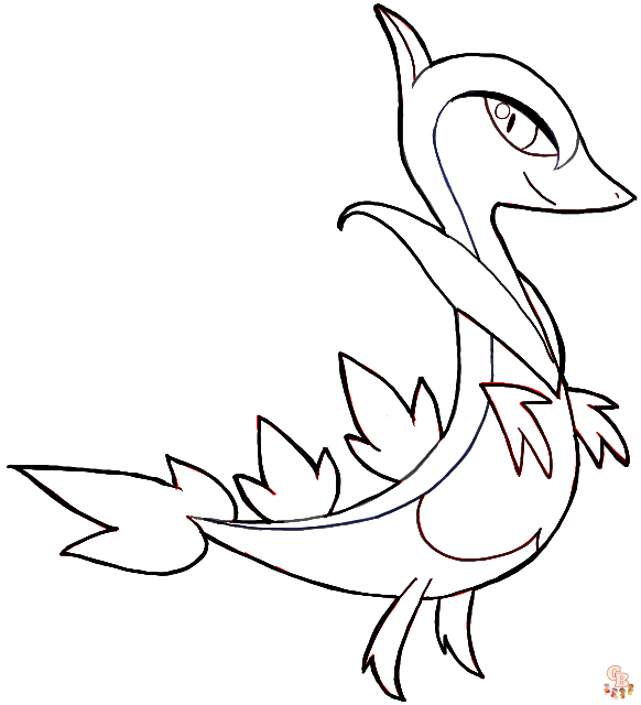 serperior pokemon coloring pages