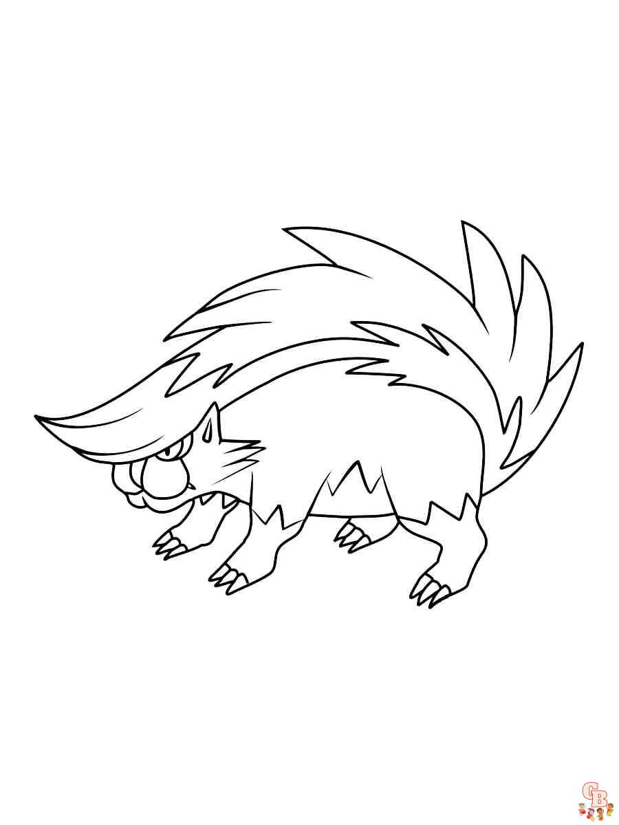 Pokemon Skuntank coloring pages